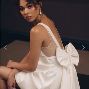 Jenny Yoo White Wedding Dress with Bow